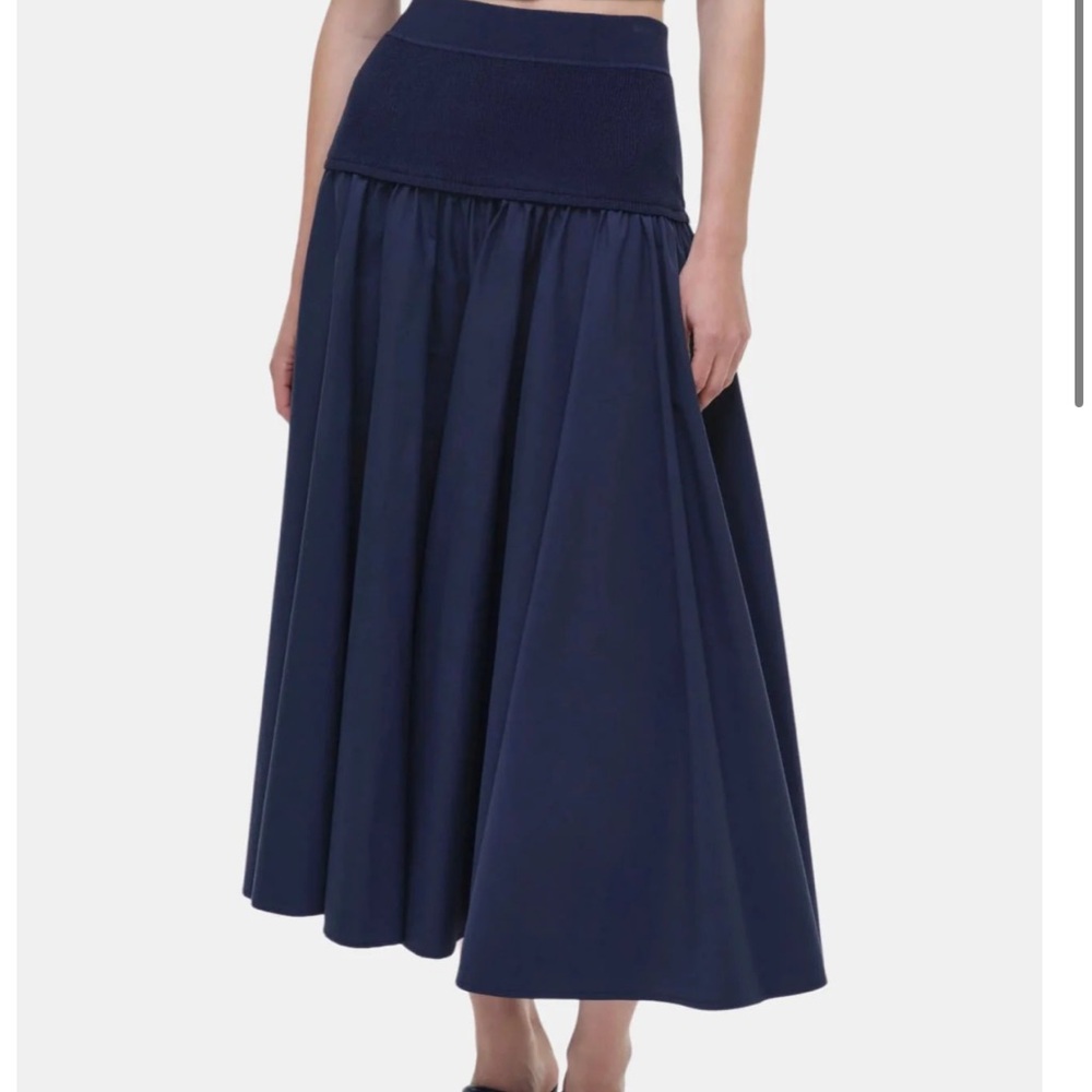 Jonathan Simkhai navy maxi Skirt